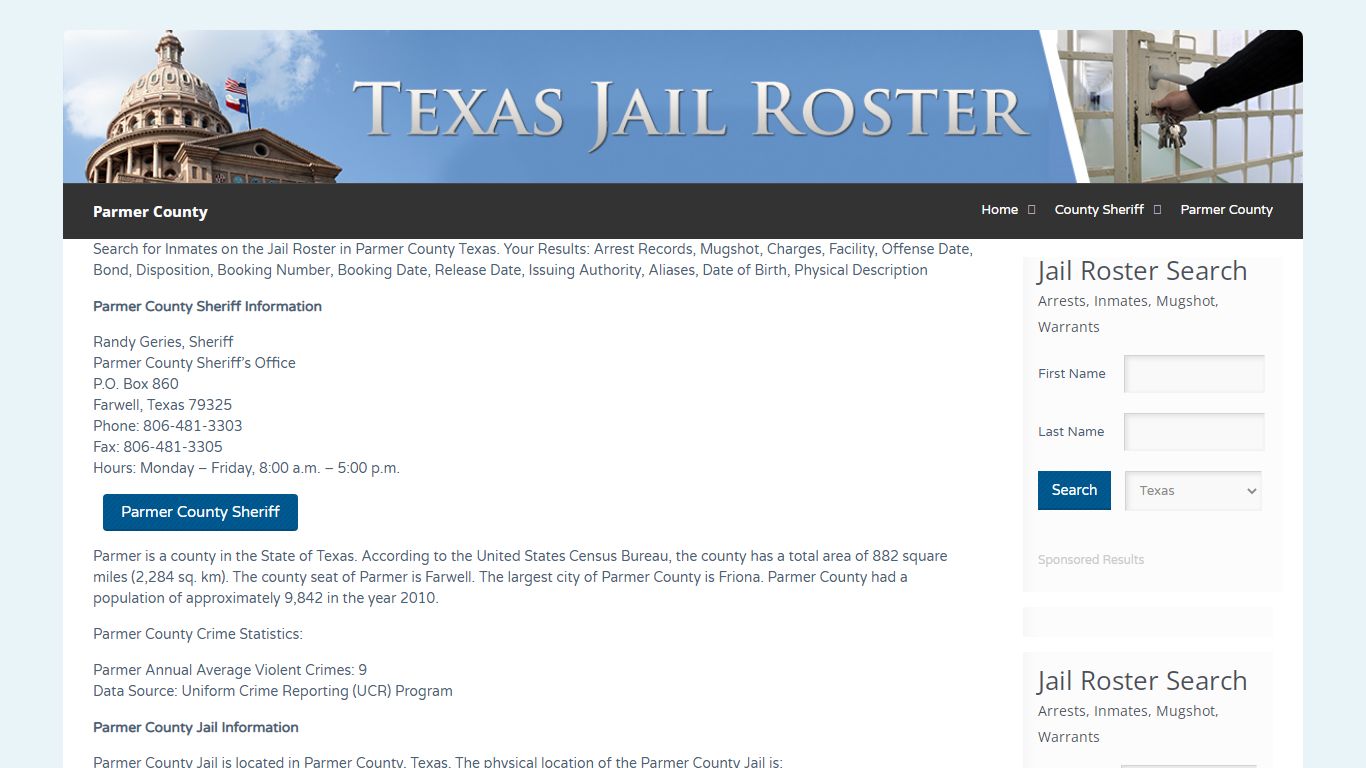 Parmer County | Jail Roster Search