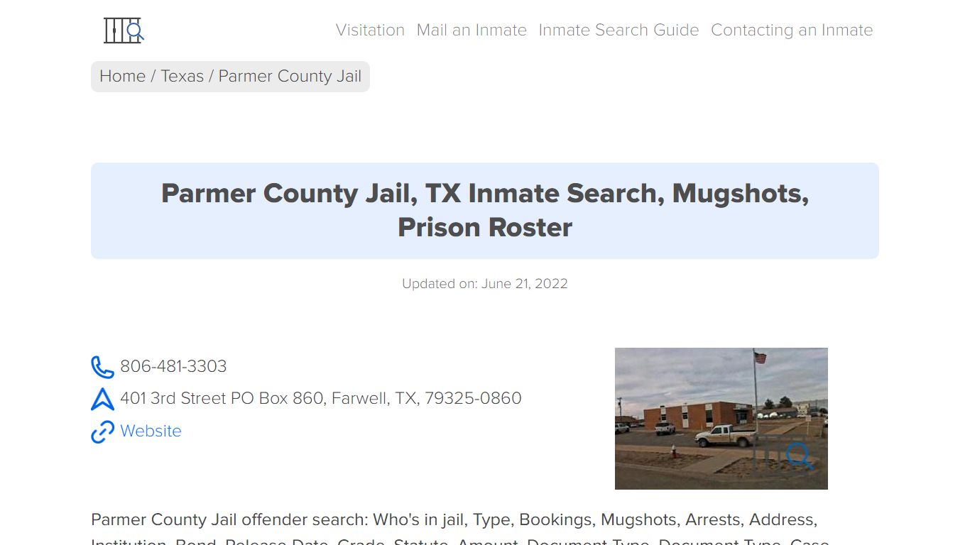 Parmer County Jail, TX Inmate Search, Mugshots, Prison Roster