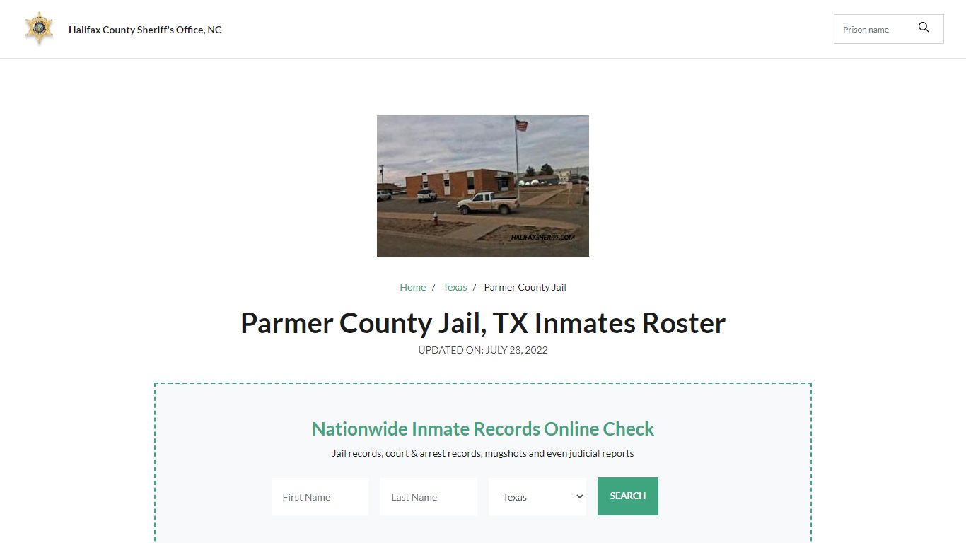 Parmer County Jail, TX Jail Roster, Name Search